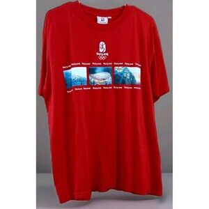 Beijing 2008 Olympics Birds Nest Stadium Red T-Shirt Men’s L/XL Vintage EUC